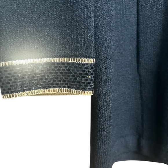 NWT St. John Evening VTG 1999 Black & Gold Embellished Trim Long Blazer Jacket - Picture 5 of 6